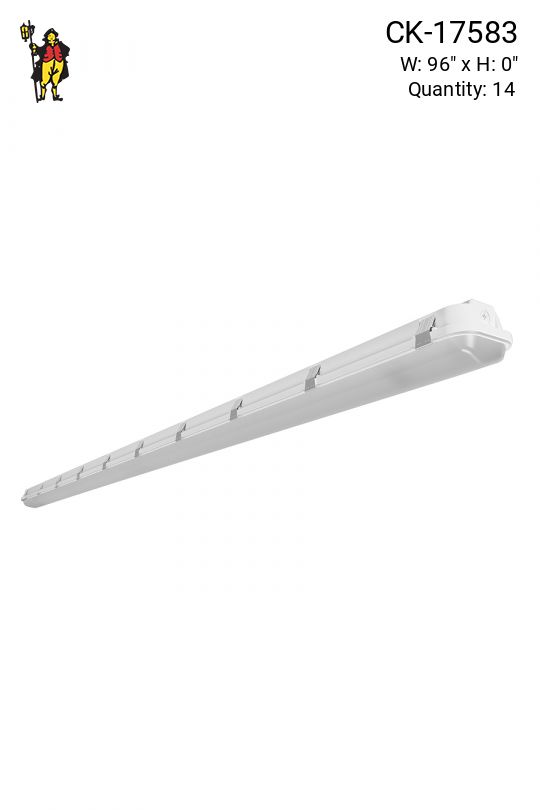 8' LED Vapor Proof Dimmable Fixture