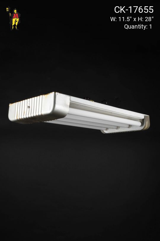28" Four Exposed Bulb Mid Century Fluorescent