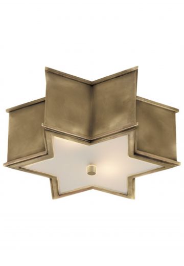 Brass Star Flush Mount Fixture