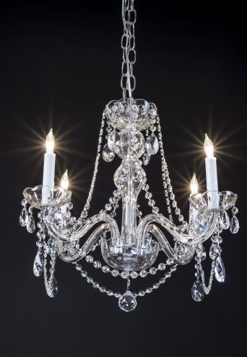 Four Light Petite Crystal Chandelier