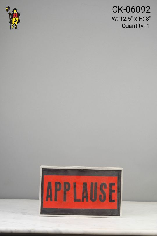 Red & Black "Applause" Sign