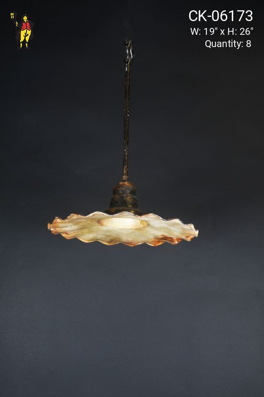 Radial Wave Hanging Pendant