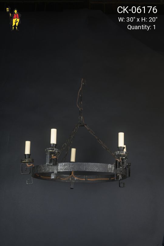 Gothic Five Candle Chandelier