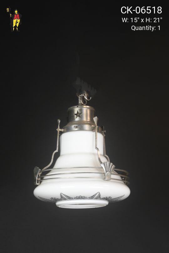 Mid Century Glass Hanging Pendant