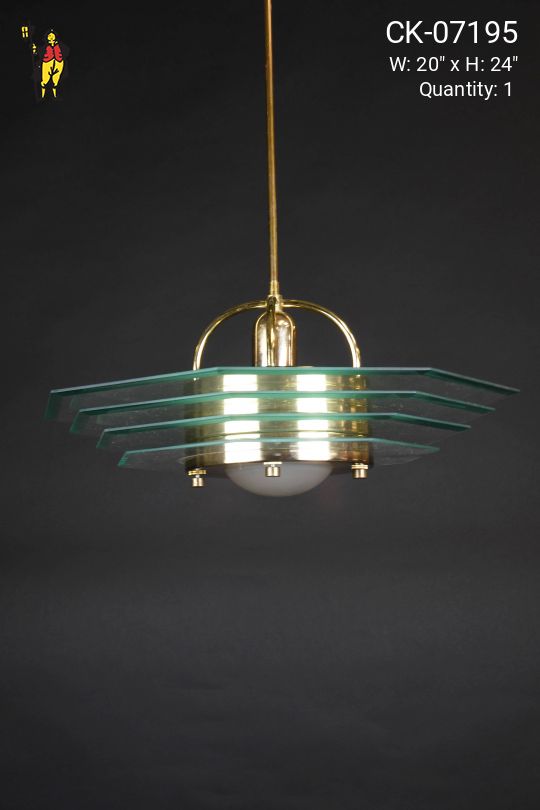 Post Modern Step Glass Hanging Pendant