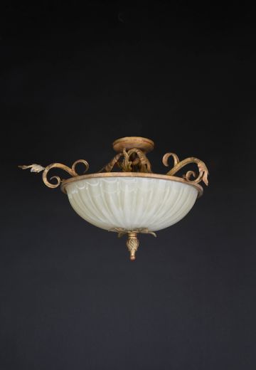 Flush Mount Glass Bowl Sconce