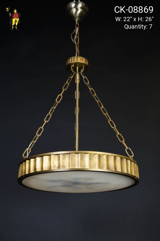 Brass & Glass Bowl Hanging Fixture