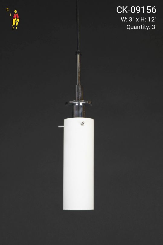 Modern Milk Glass Small Pendant