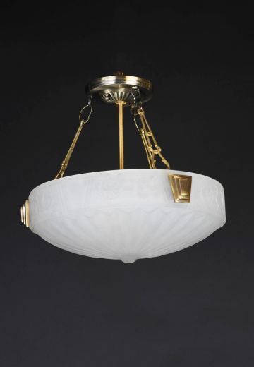 Deco Glass Bowl Flush Mount Fixture