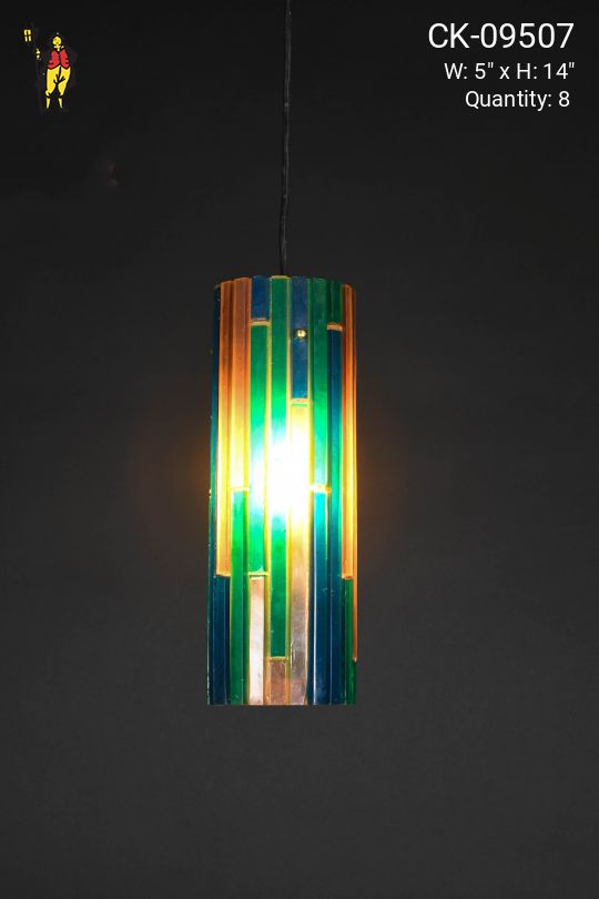 Multicolor Hanging Glass Pendant