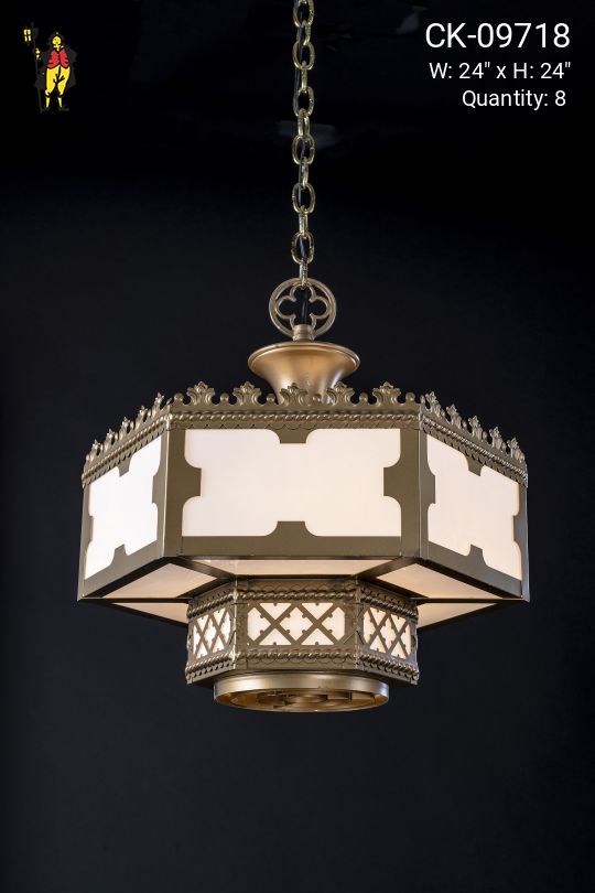 Antique Brass Gothic Hanging Lanterns