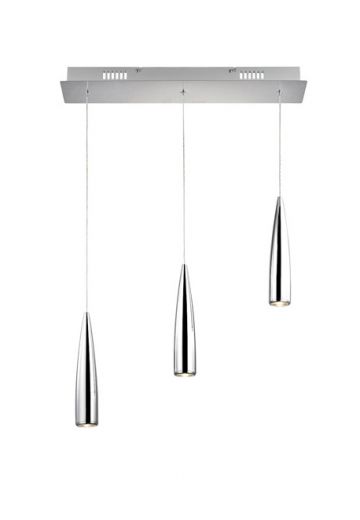 Three Light 23" LED Linear Pendant