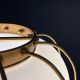 Brass Caged Glass Diffuser Hanging Pendant #1