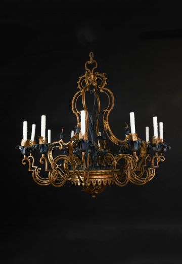 Twelve Light Art Deco Chandelier