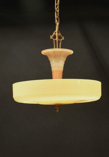 Mid Century Glass Bowl Pendant