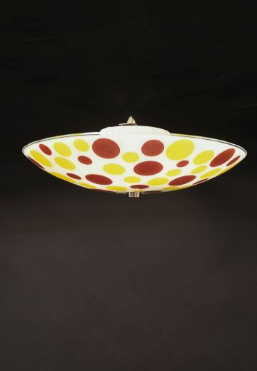 Mulitcolor Glass Flush Mount Fixture