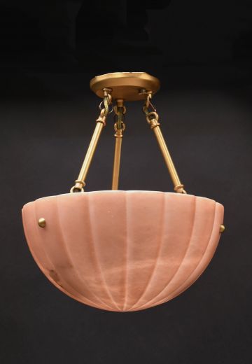 Pink Semi Flush Bowl Fixture