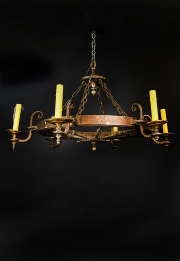 Six Candle Rustic Chandelier