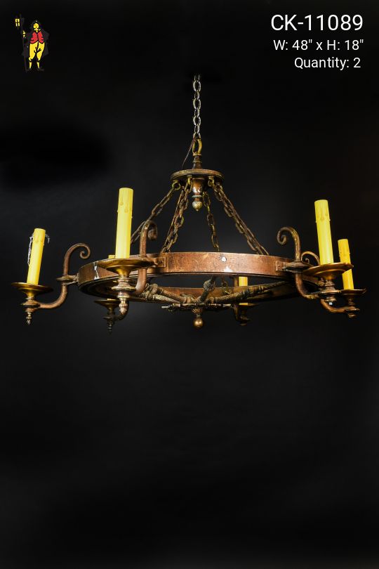 Six Candle Rustic Chandelier
