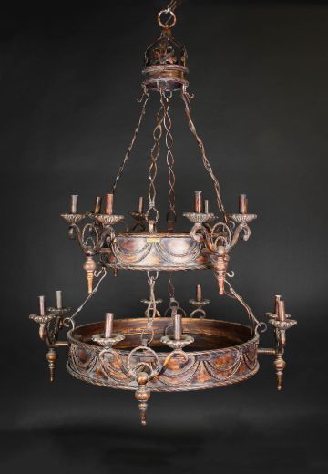 Sixteen Light Two Teired Gothic Chandelier