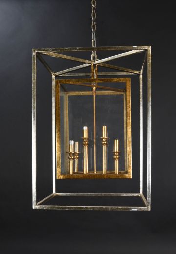 Modern Square Lantern Hanging Fixture