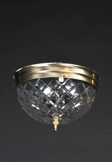 Crystal Bowl Flush Mount Fixture