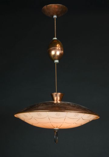 Mid Century Pull Down Hanging Pendant