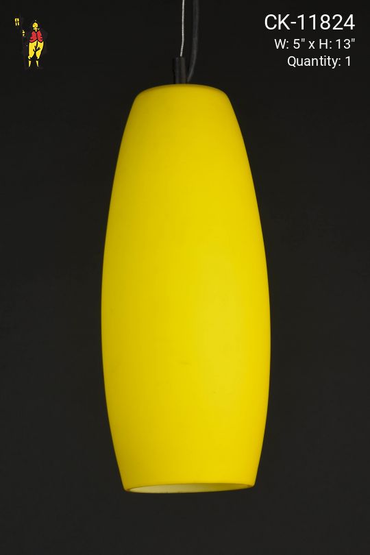Contemporary Yellow Glass Hanging Pendant (Larger)