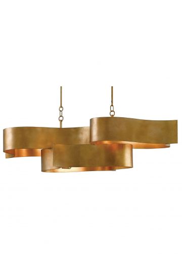 Grand Gold Oval Chandelier