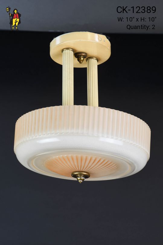 Mid Century Semi Flush Mount Fixture