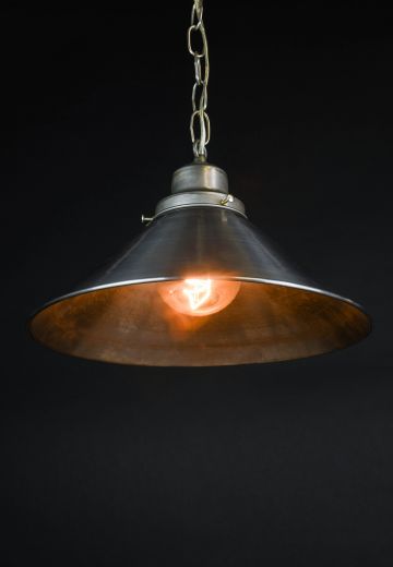 12" Nickel Metal Reflector Pendant
