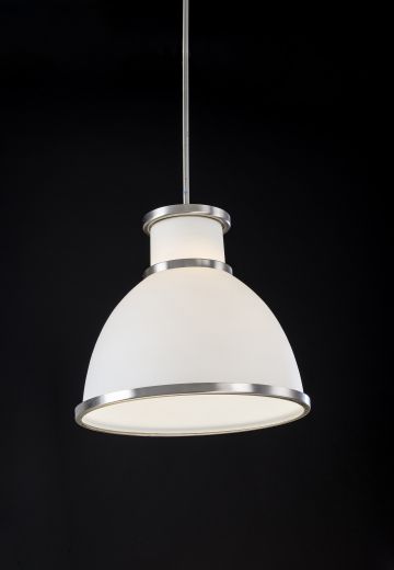 Contemporary Milk Glass Dome Pendent