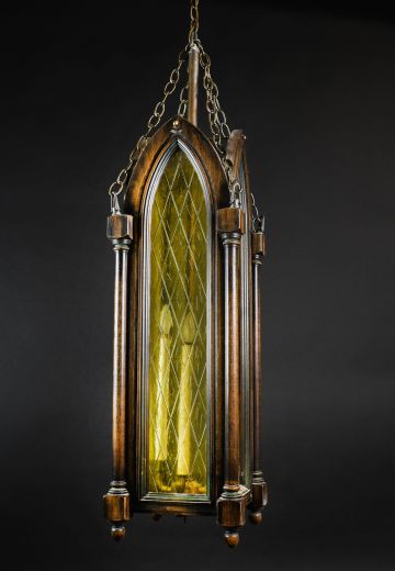 Wooden Gothic Hanging Lantern