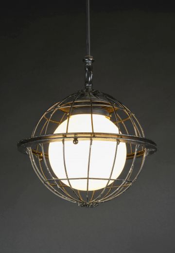 Caged Globe Hanging Pendant