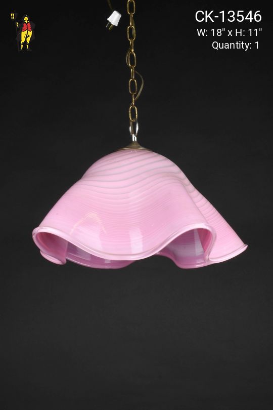 Pink Blown Glass Hanging Pendant