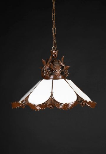 White Plastic & Metal Hanging Fixture