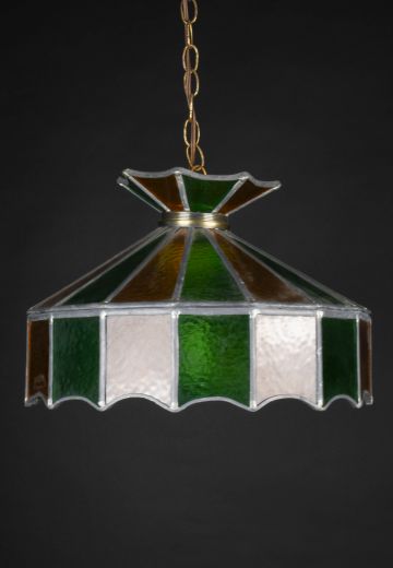 Yellow & Green Glass Hanging Fixture