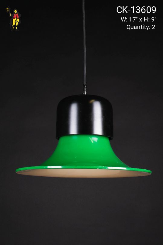 Green Metal Reflector Pendant
