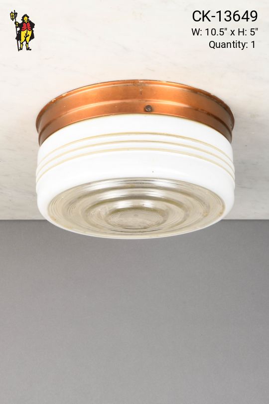 Round Glass Flush Mount Fixture