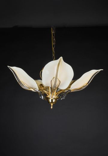 Glass Leaf Chandelier