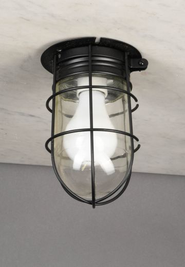 Black Flushmounted Vapor Light