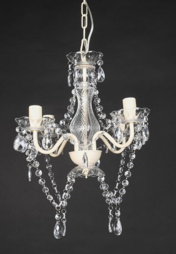 Plastic Four Light Petite Chandelier