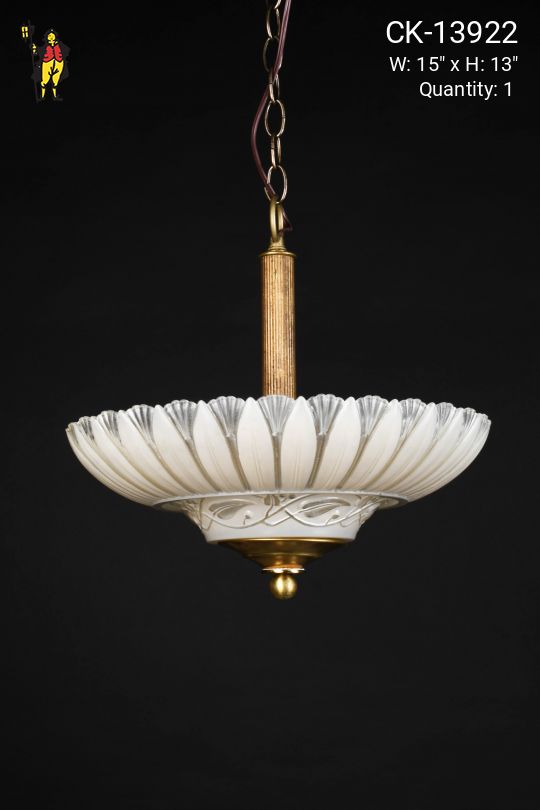 Mid Century Glass Bowl Pendant