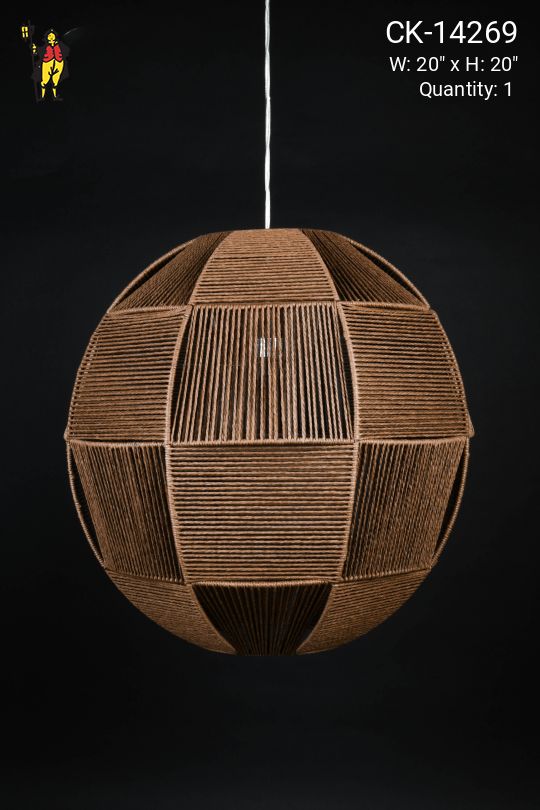 Brown Hanging Fabric Pendant