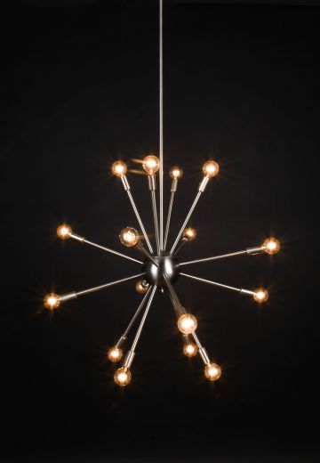 Sputnik Style Nickel Chandelier
