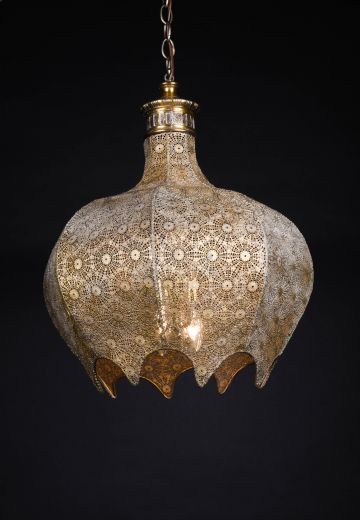 Pierced Brass Hanging Pendant
