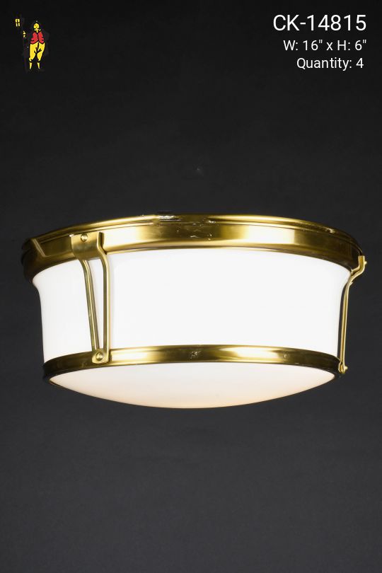 Antique Brass Flush Mount Fixture