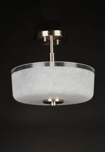 Nickel Semi Flush Mount Fixture