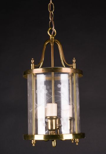 Antique Brass Three Candle Hanging Lantern