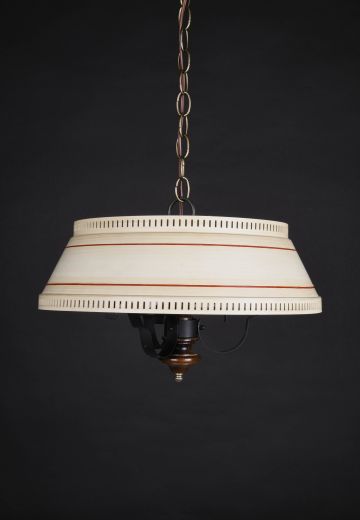 Metal Shaded Three Light Hanging Pendant